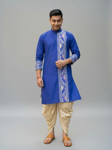 GOURI COLLECTIONS Men Printed Straight Kurta