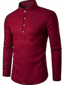 DIMMY Men Solid A-line Kurta