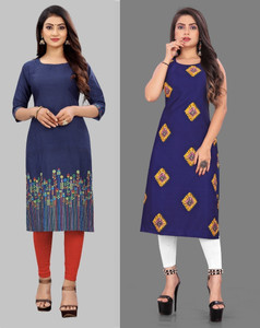 maruti fab Women Printed Straight Kurta