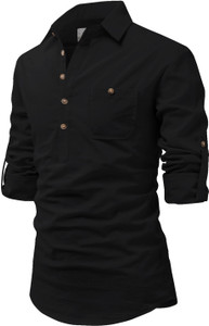 UNIFAV Men Solid Straight Kurta