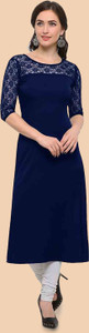 Dream Beauty Fashion Women Self Design Straight Kurta