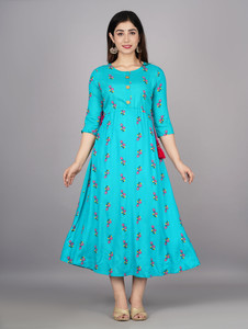 PINKLABEL Women Printed Anarkali Kurta