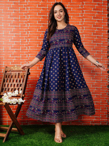 Gudwear Women Printed Anarkali Kurta