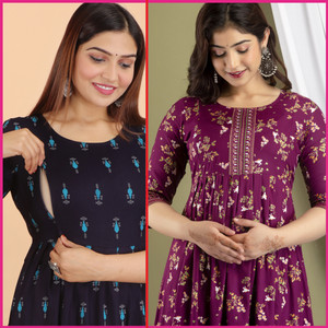 Priyas Creation Women Printed Anarkali Kurta