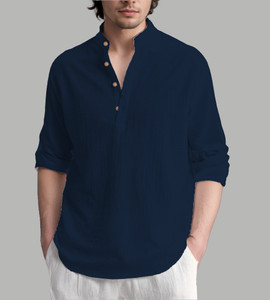 Navkanj Men Solid Straight Kurta