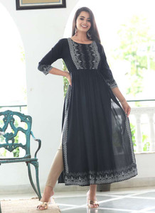 BADRIKAFASHION Women Printed Straight Kurta