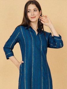Rimeline Women Striped A-line Kurta