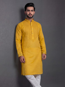 Tibra Collection Men Embroidered Straight Kurta
