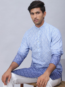 Jompers Men Printed Straight Kurta