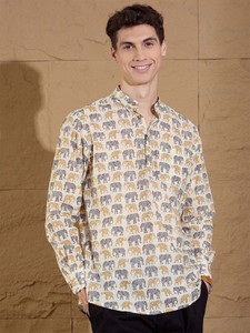 DIMMY Men Printed A-line Kurta