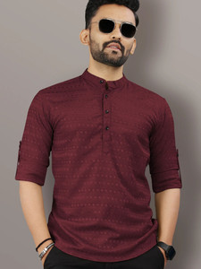 VeBNoR Men Striped Straight Kurta