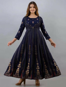 KHOWAL Women Printed Anarkali Kurta