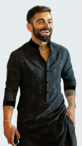 KOHLIKURTA Men Embroidered Straight Kurta Buy KOHLIKURTA Men