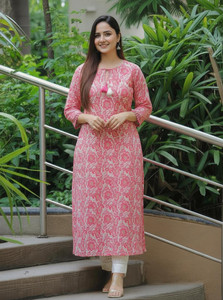 Sa Rasa Women Printed Straight Kurta