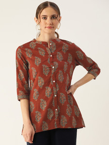 FABRIC FITOOR Women Paisley Straight Kurta