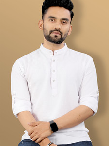VeBNoR Men Self Design Straight Kurta