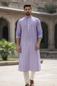 LADSLOOM Men Striped Straight Kurta