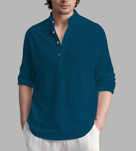 Navkanj Men Solid Straight Kurta