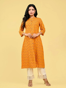 RAAKA Women Printed Frontslit Kurta