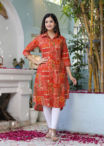 AASHLEY Women Printed A-line Kurta