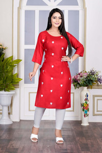 GOLDEN COLLECTION Women Embroidered Straight Kurta