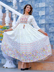 AF ASHA FABRICS Women Embroidered Anarkali Kurta