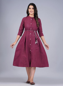 Heart Loom Women Solid Frontslit Kurta