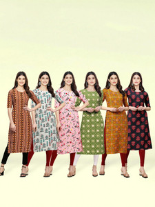 1 Stop Fashion Women Printed Straight Kurta