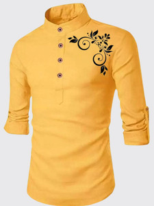 DEELMO Men Embroidered Straight Kurta