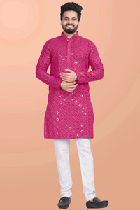 shreeram Men Embroidered Straight Kurta