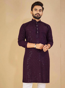 balajiis Men Embellished Straight Kurta