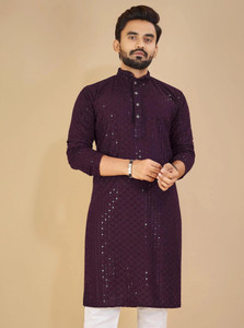 balajiis Men Embellished Straight Kurta