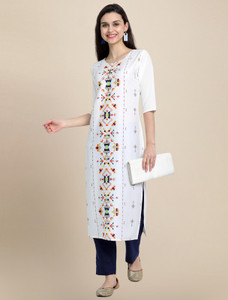 1 Stop Fashion Women Printed Straight Kurta