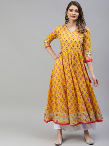 Myaza Women Printed Anarkali Kurta