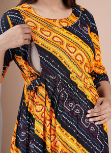 Madfury Women Printed Anarkali Kurta