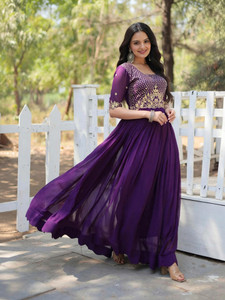 Lazzly Women Printed Gown Kurta