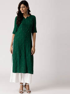 LIBAS Women Embellished Straight Kurta
