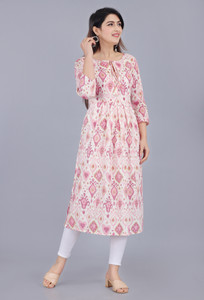 MintMarie Women Printed Flared Kurta