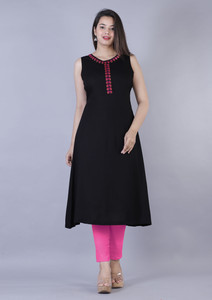 Jai Kurties Women Solid Flared Kurta
