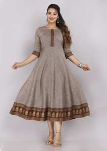 Sanganeri Kurti Women Self Design Anarkali Kurta