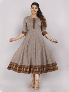 Sanganeri Kurti Women Self Design Anarkali Kurta