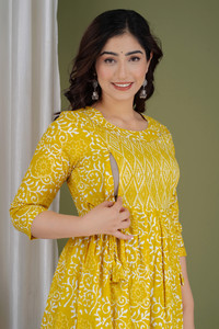 Fashion4Word Women Printed Anarkali Kurta
