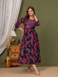 NKRM Women Embroidered Anarkali Kurta