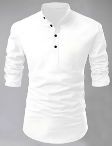 ETHNICSUTRA Men Self Design Straight Kurta