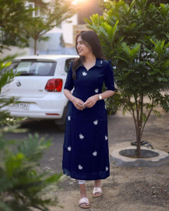 bindudi Women Printed Straight Kurta