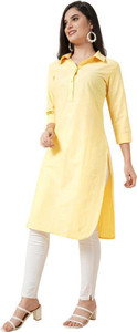 ANUSHIL Women Solid Straight Kurta