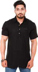 TWIST Men Solid Pathani Kurta