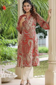Wawlooks Women Printed Straight Kurta