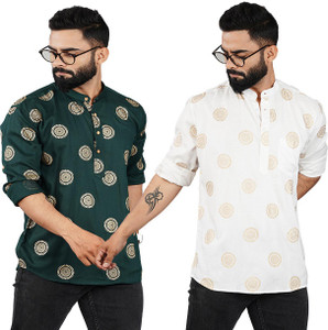 ELEPANTS Men Printed Straight Kurta