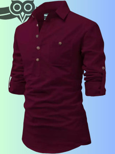 Life Roads Men Solid Pathani Kurta